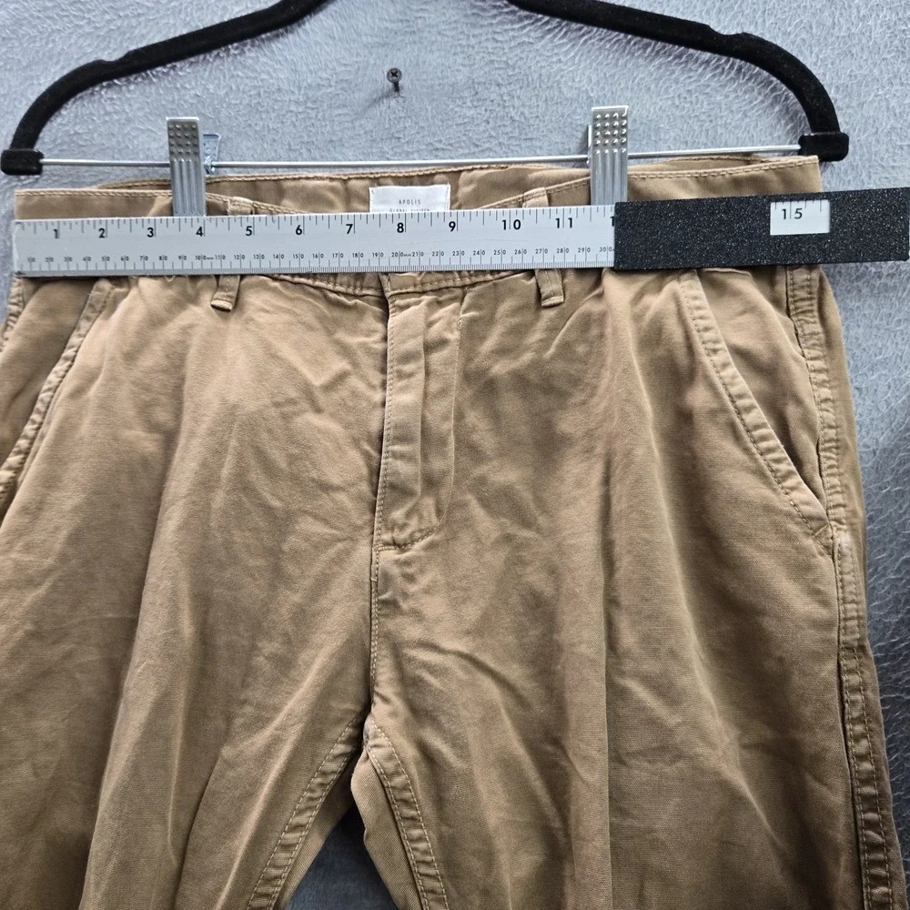 Apolis Global Citizen Men Pants 31 Brown Chino Twill Button 33